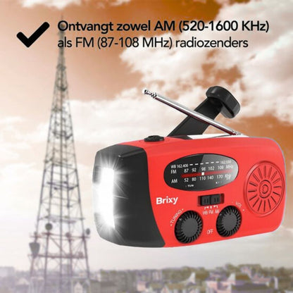 AlertPro™ Noodradio met Zaklamp en Powerbank | 2.000 mAh