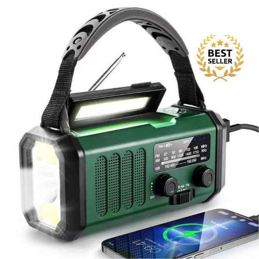 AlertPro™ Noodradio met Zaklamp, SOS en Powerbank | 10.000 mAh
