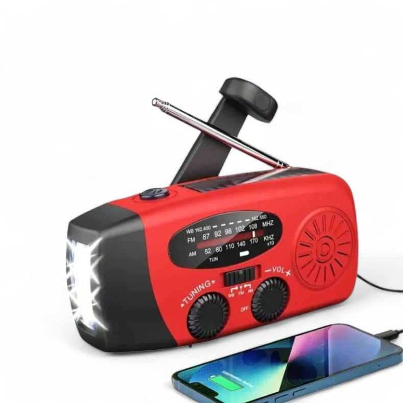 AlertPro™ Noodradio met Zaklamp en Powerbank | 2.000 mAh