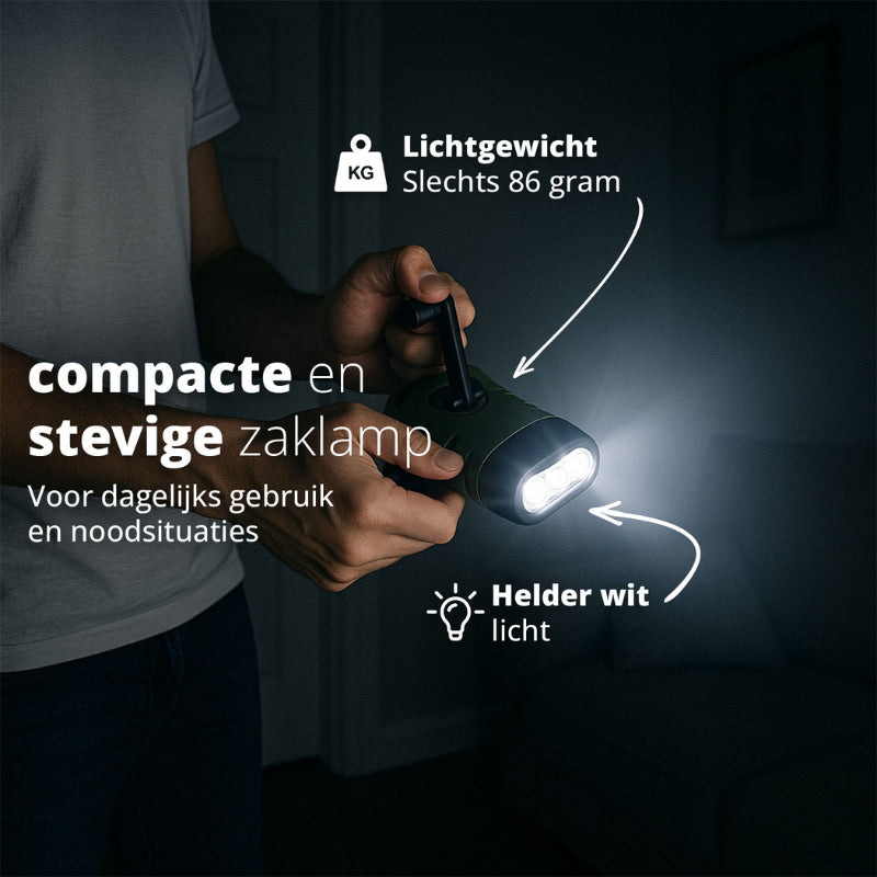 PowerLite™ Opwindbare Militaire Zaklamp